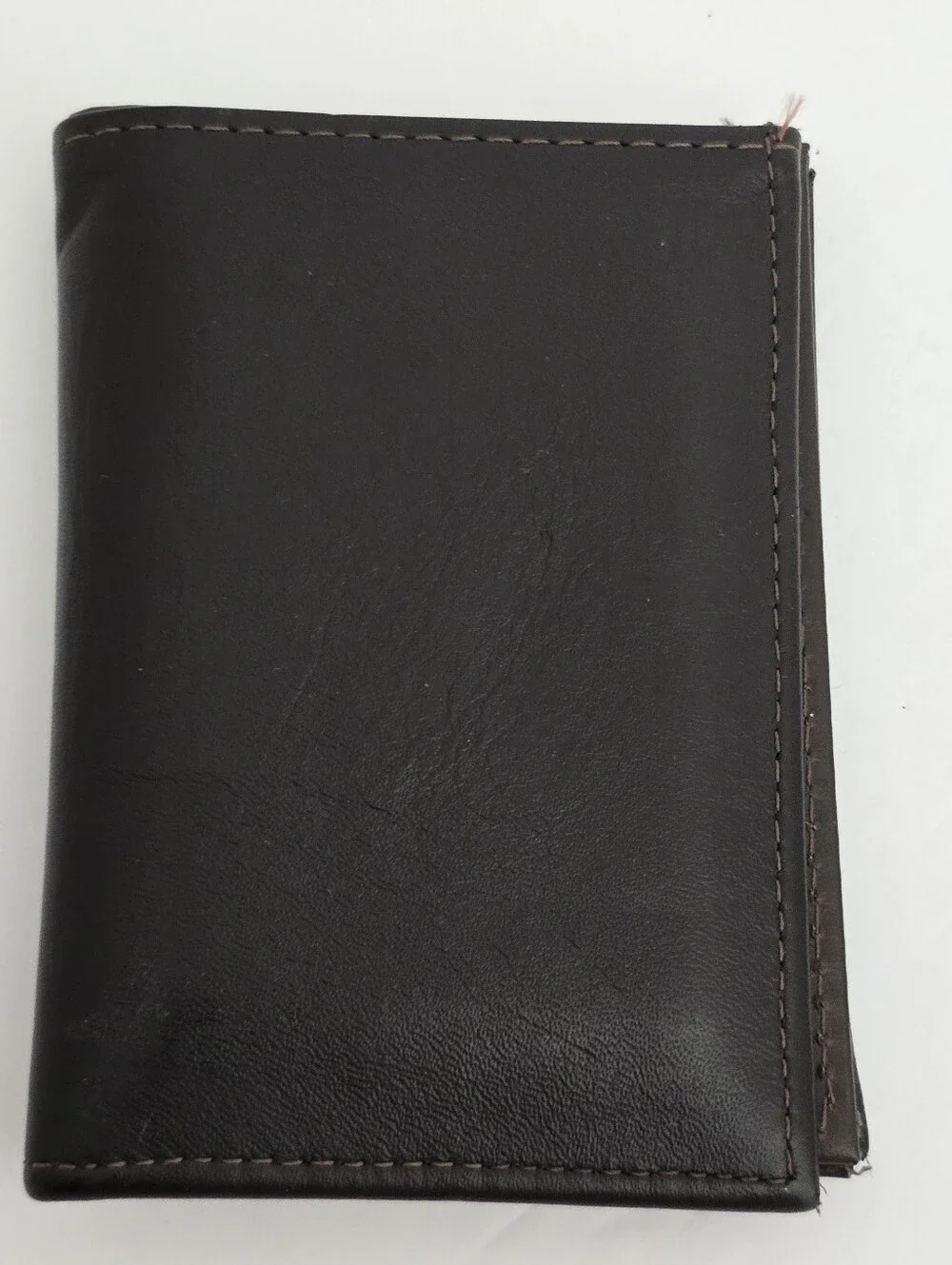 PERFECT FIT 5 Point Star Sheriff Badge Holder Shield Wallet Brown Leather